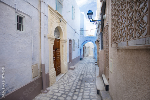 alone street in Tunisian city