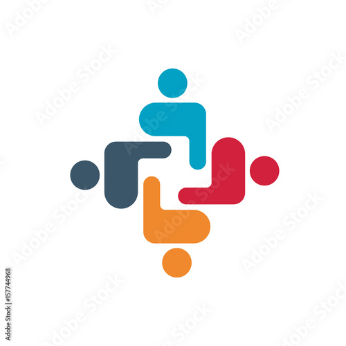 People Group Teamwork vector logo