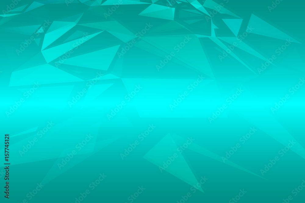 Turquoise shades random sizes triangle background