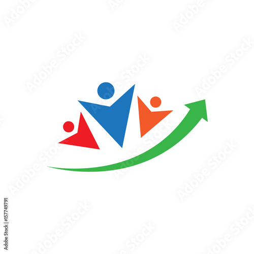 People Group Teamwork vector logo