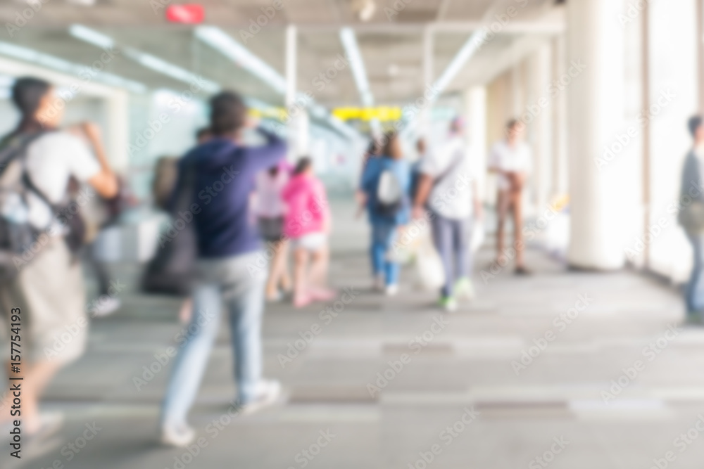 Abstract blurred image of business people traveling. use for brochure cover web design template background