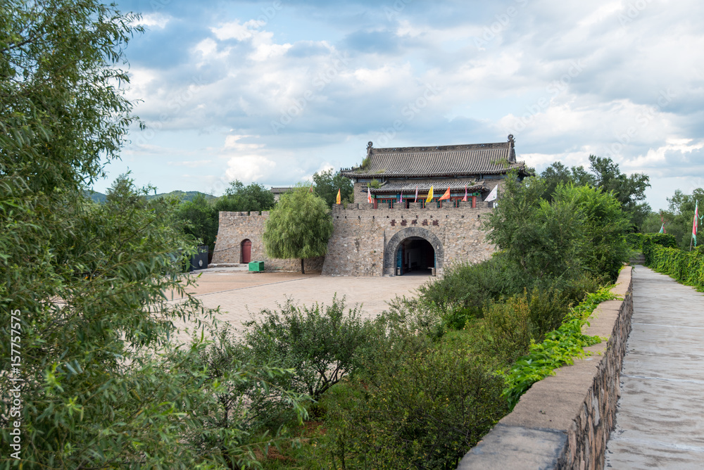 Gatehouse at Yehe Ancient City, a C16 fortified town located 30km south east of Siping, Jilin, China. The town is also known as Yehiel Bernard la Fold