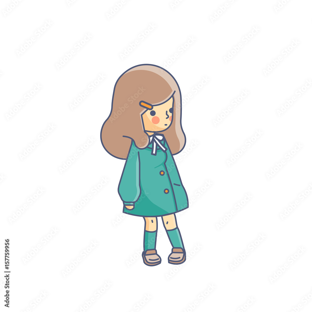 Cute Girl Character Vector Illustration Cute Girl Character Vector Illustration