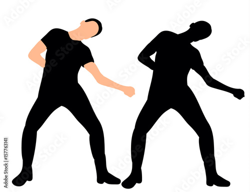  silhouette of a guy dancing a dance
