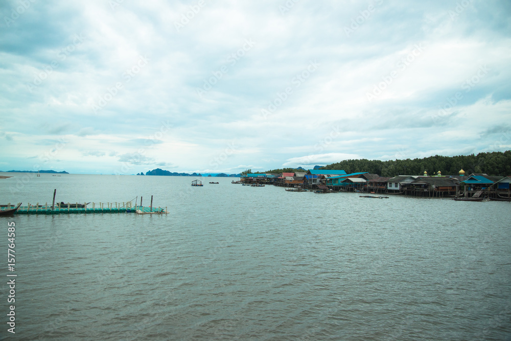 Local fisheries village in Thailand