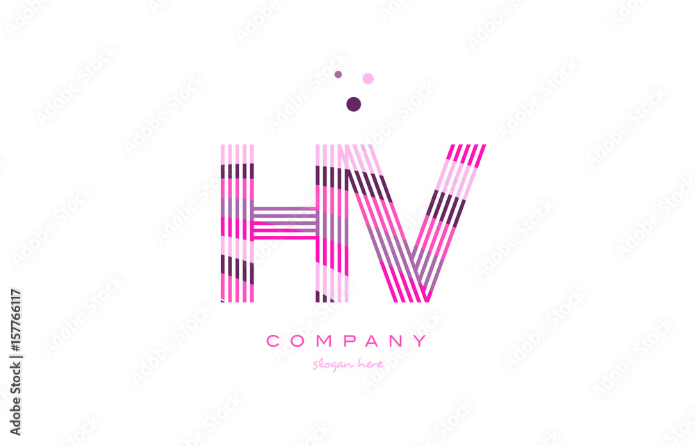 hv h v alphabet letter logo pink purple line icon template vector hv h v alphabet letter logo pink purple line icon template vector