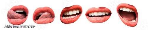 Fotografie, Obraz Lips and tongue sexy