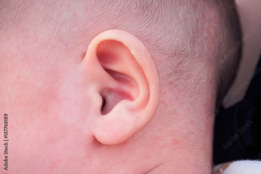 newborn baby ear close up newborn baby ear close up