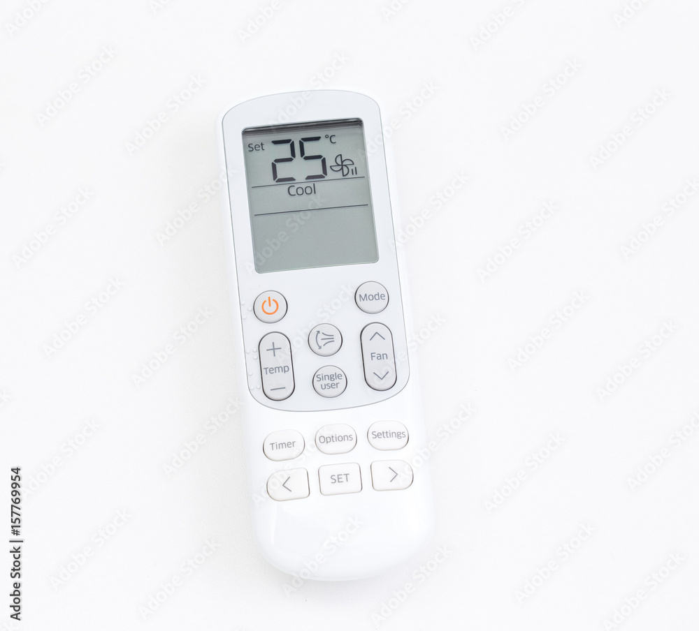 Adjust remote control of air conditioner to 25 degrees celsius Adjust remote control of air conditioner to 25 degrees celsius