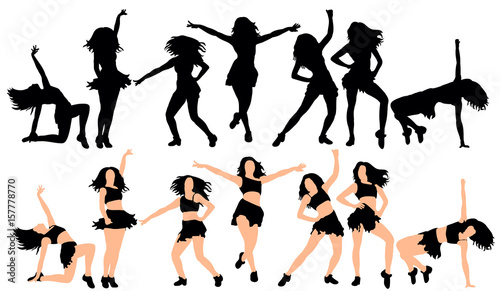  silhouette of a sexy girl dancing big collection