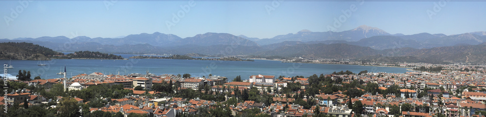 Panorama of Fethiye in Turkey