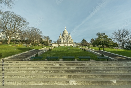 View on basilica of the Sacre Couer, Paris, France photo