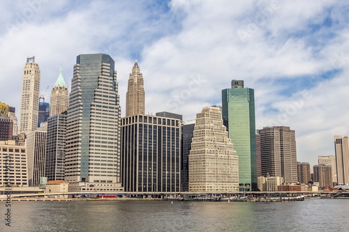 Downtown Manhattan across the Hudson River and Brooklyn Bridge, New York, Manhattan, United States of America © ClickAlps