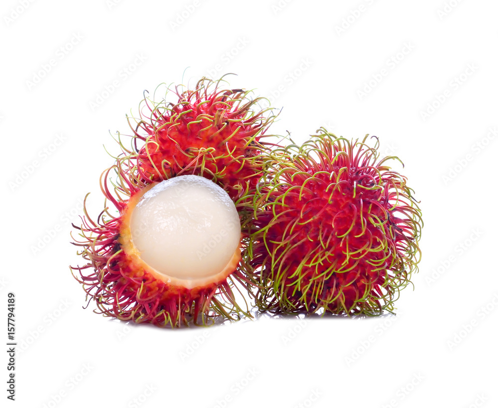 Fresh rambutan isolated on white background Fresh rambutan isolated on white background