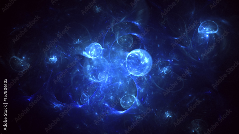 3D rendering abstract fractal light background