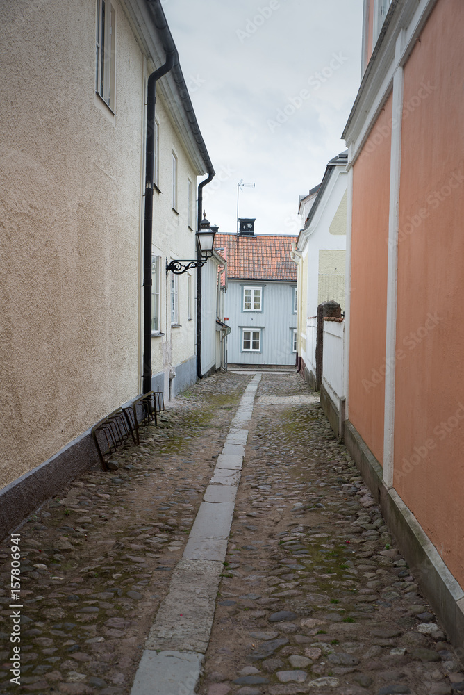 Old alley in Sweden