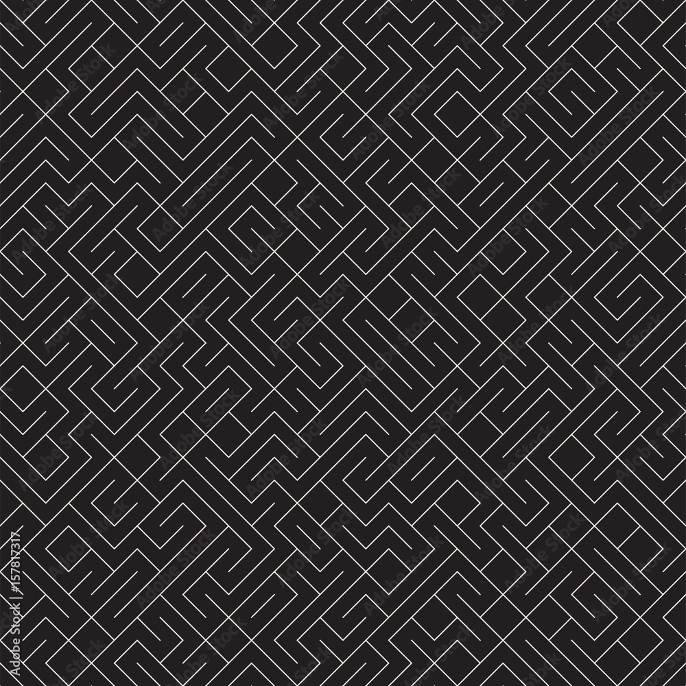 Vector Seamless Irregular Lines Grid Pattern. Trendy Monochrome Texture. Abstract Geometric Background Design Vector Seamless Irregular Lines Grid Pattern. Trendy Monochrome Texture. Abstract Geometric Background Design