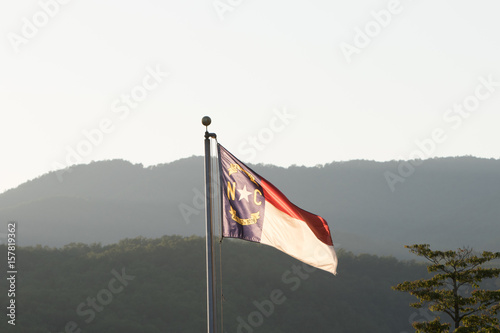 NC Flag Mountain Background