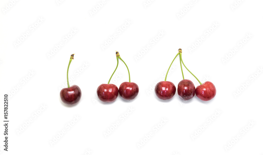Sweet cherries isolated on white background Sweet cherries isolated on white background