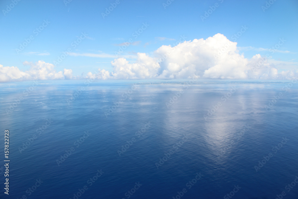 Beautiful sky and blue ocean