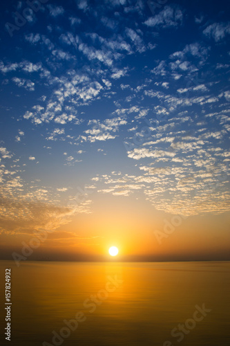 Sunset sky at the lake