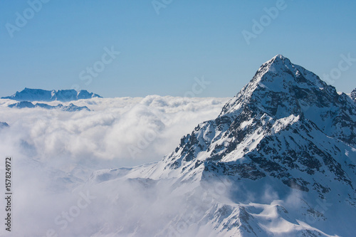 DosdÃ¨ peak over the clouds in Valtellina -Lombardy