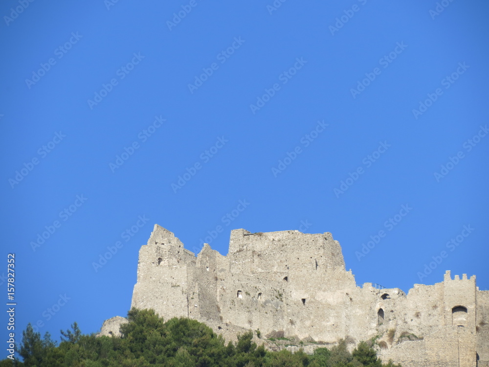 Castle Arechi under a blue sky in Salerno, Campania, southern Italy