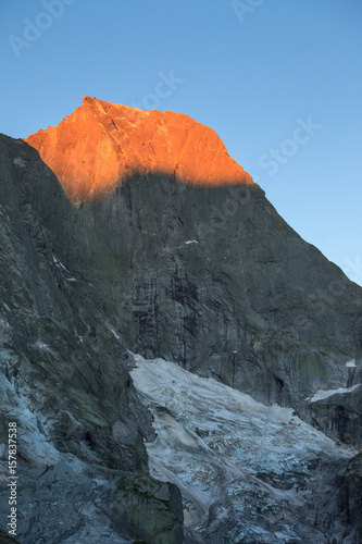 Badile peak, the north face, Bondasca valley, Switzerland