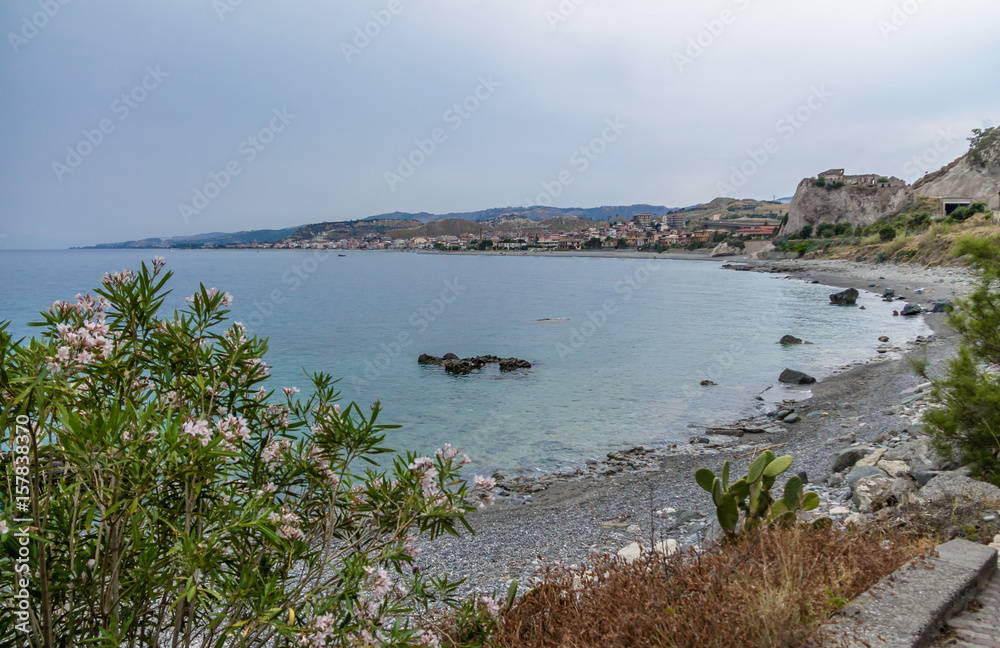 Φωτογραφία Aerial view of Bova Marina Town, a Mediterranean beach of Ionian Sea - Bova Mari
