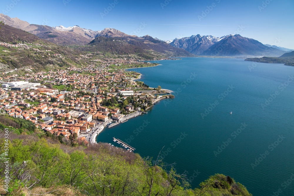 Como lake seen from Dongo, High Lario. Lombardy Italy Europe