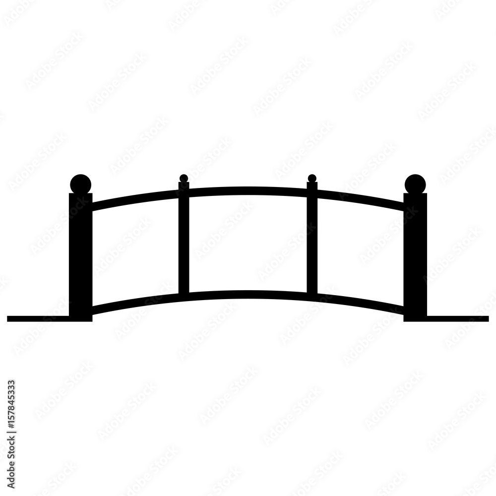 Naklejka premium Bridge the black color icon .