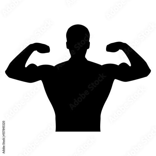 Bodybuilder it is  the black color icon .