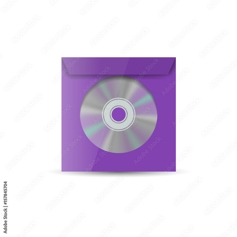 Envelope for CD with window, vector illustration. Envelope for CD with window, vector illustration.