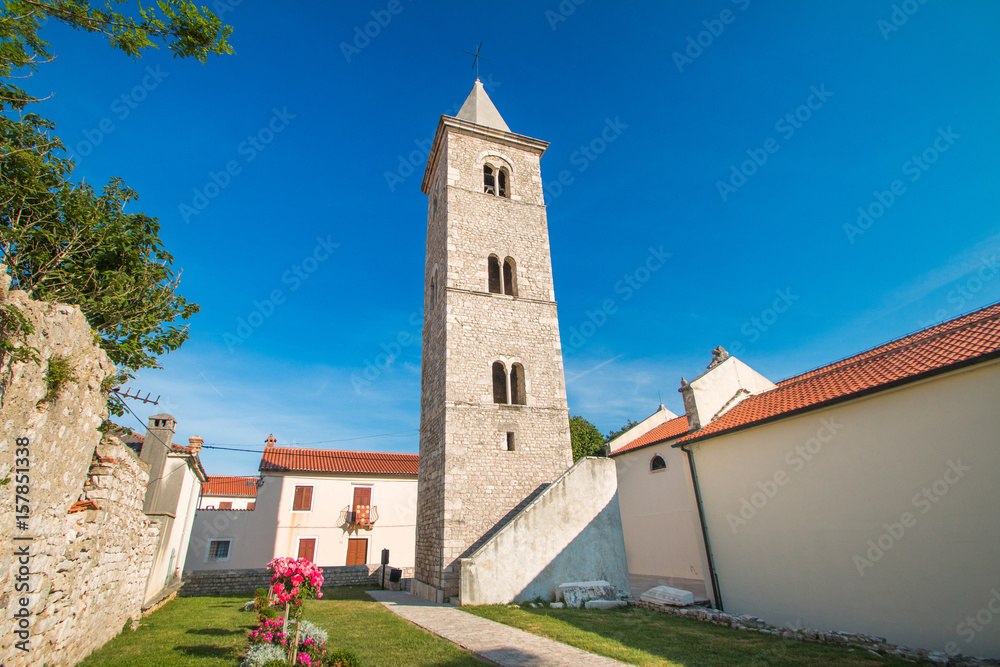     Tower bell of church of Saint Anselmo in Nin, Dalmatia, Croatia 