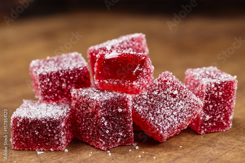 Homemade fruit jelly. Red berry marmalade