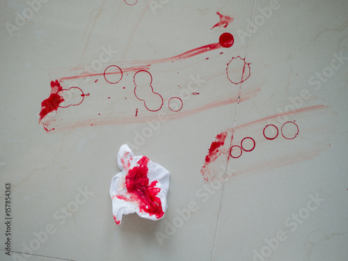 blood on floor