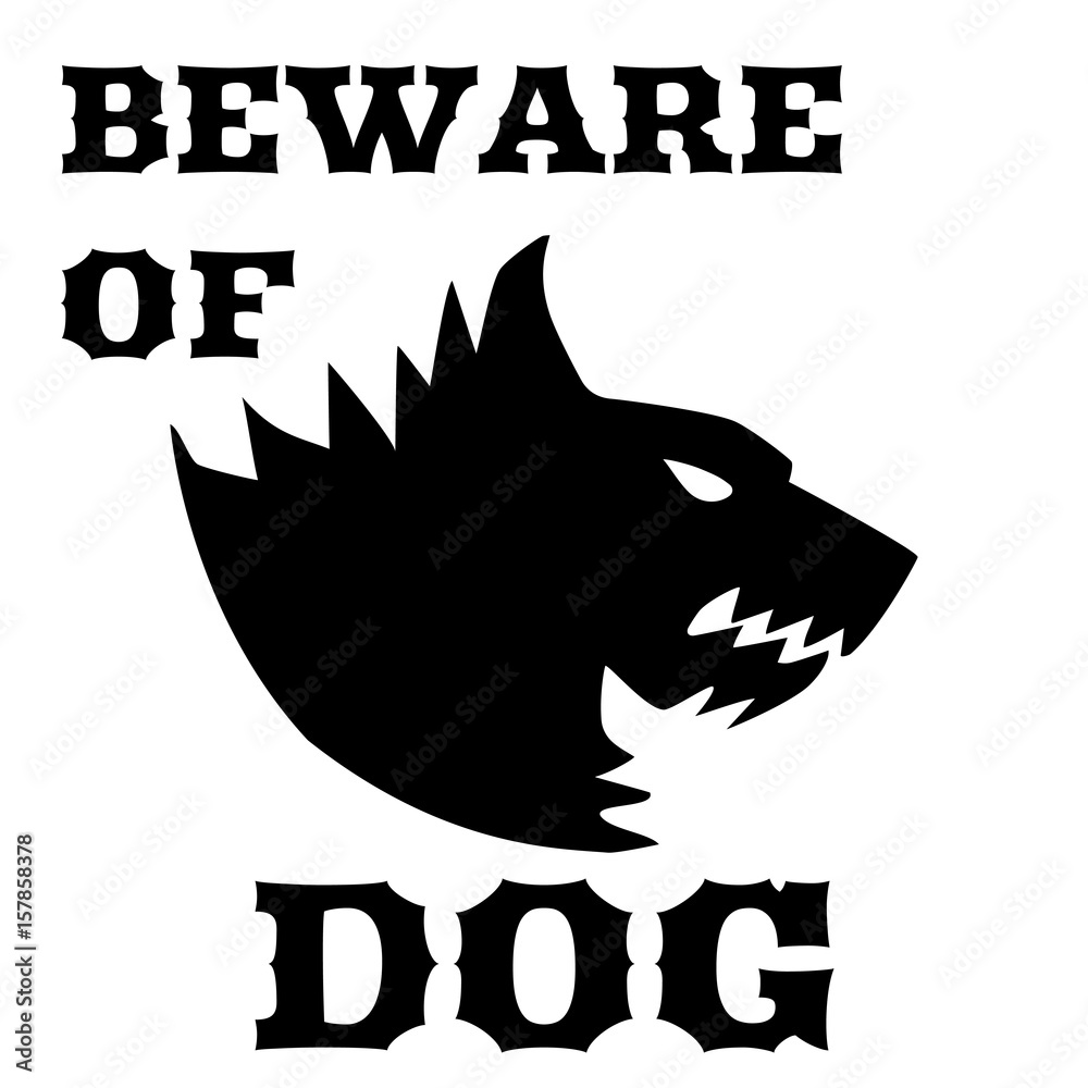 Beware Of Dog Sign Angry Dog Silhouette Of A Snarling Dog Vector beware-of-dog-sign-angry-dog-silhouette-of-a-snarling-dog-vector