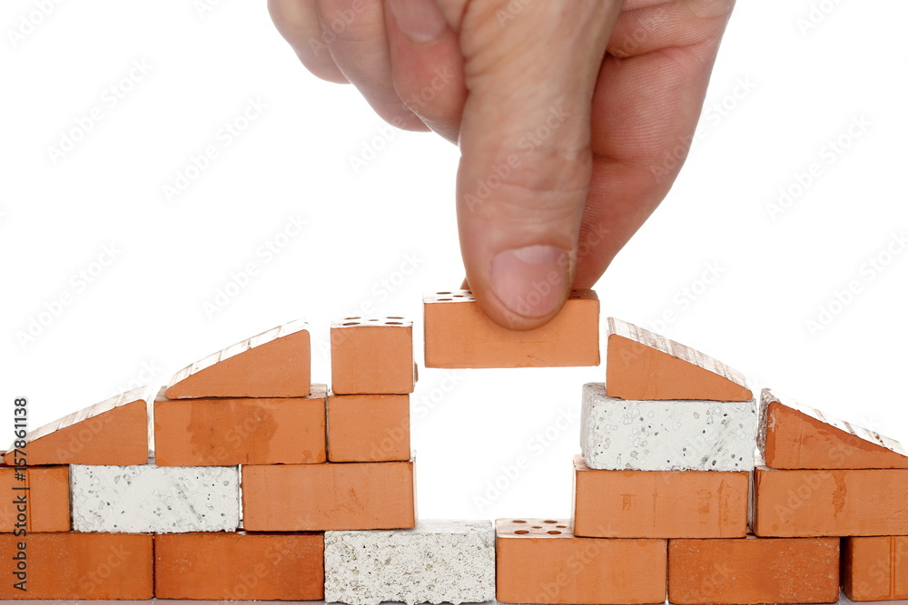 Obraz premium mit Baustein fertigstellen