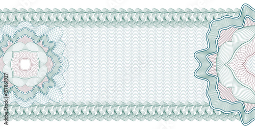 Guilloche Background for certificate, banknote, voucher, money design, currency note check ticket. Money pattern photo