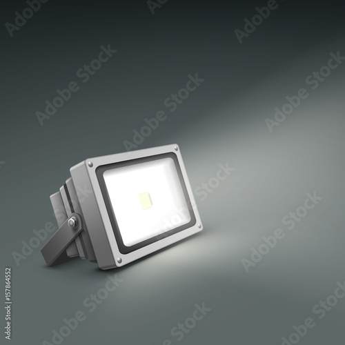 Floor illuminated spotlight