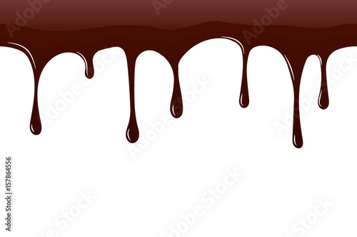 Melting chocolate seamless background. Vector.