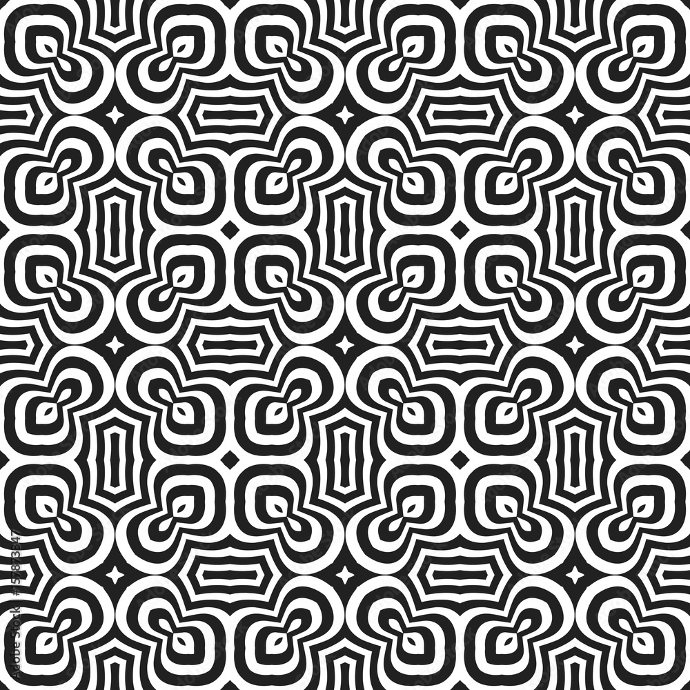 monochrome abstract vector seamless pattern.