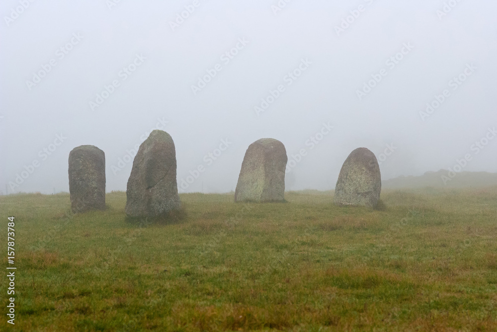 4 viking gravestones
