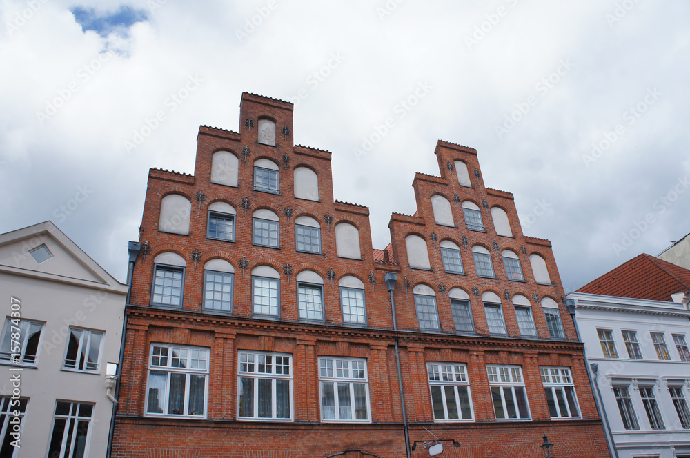 Fototapeta premium Old brick houses in Lubeck, Germany