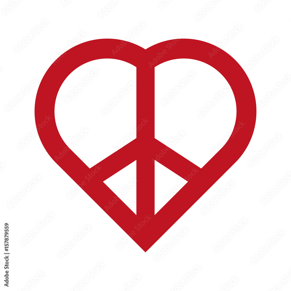 Peace and love symbol icon vector illustration graphic design Peace and love symbol icon vector illustration graphic design