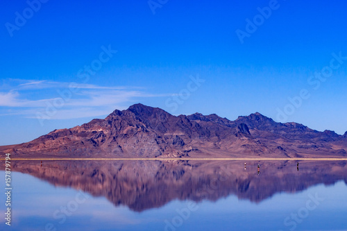 Salt Flats Mountain Reflection 