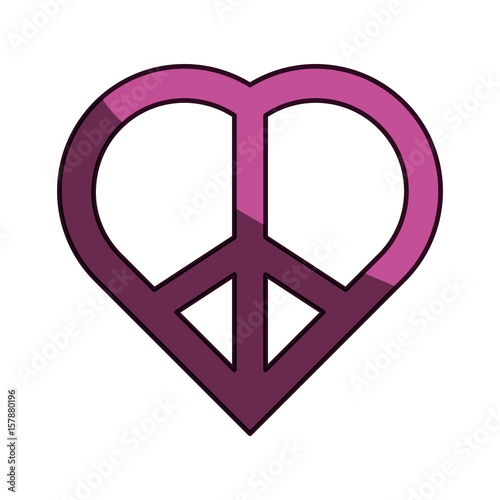 Peace and love symbol icon vector illustration  graphic  design