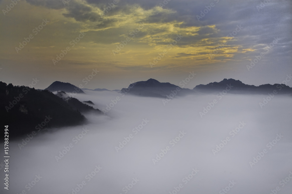 Early Morning Fog, Shangjiajie, China