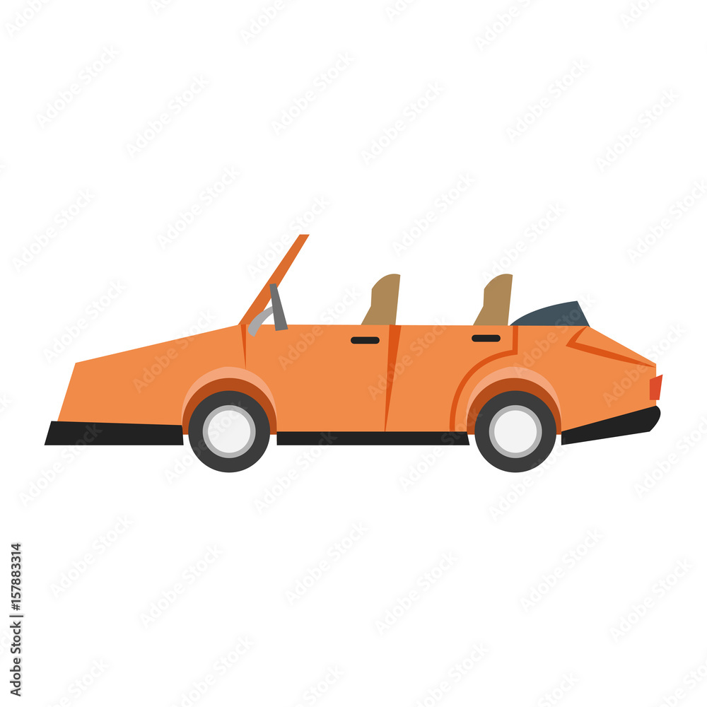 car sideview cartoon icon image vector illustration design 