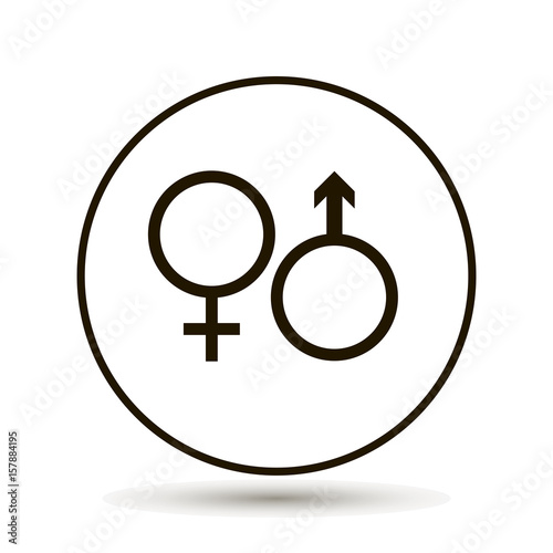 Male and female symbol set . Vector illustration on white background